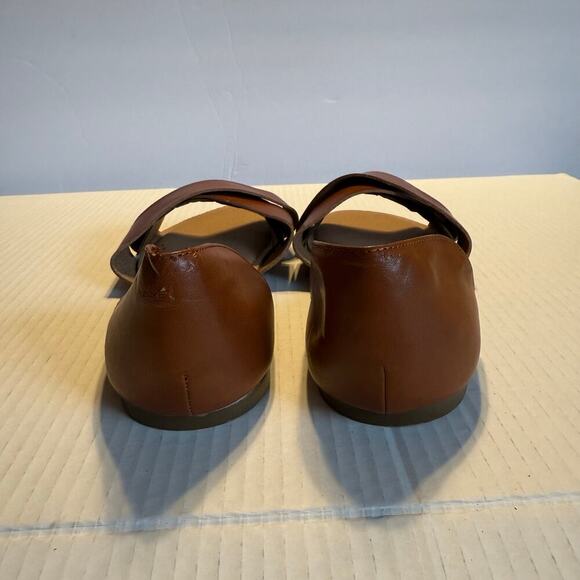Torrid Women’s Brown Faux Leather Flat Sandals Slip On Criss Cross Open Toe Sz10 - Picture 5 of 9